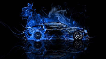Dodge-Charger-RT-Muscle-Side-Blue-Fire-Abstract-Car-2014-Art---design-by-Tony-Kokhan-www.el-tony.com_.jpg (1920Ã1080) | Dodge Chargers ... HD wallpaper